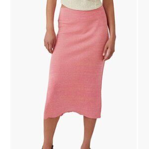 NWOT Free People Golden Hour Maxi Skirt in Camellia Combo